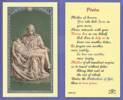 Mother Of Sorrow Holy Card