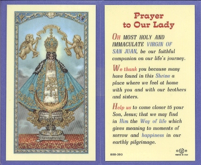 Virgin Of San Juan Holy Card