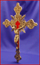 Antiqued Gold Wall Crucifix 12in.