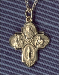 Small Gold Filled 4-Way Medal Cross