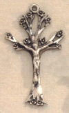 Dogwood Crucifix in Sterling