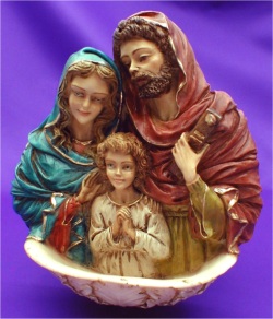 Full Color Holy Family Holy Water Font