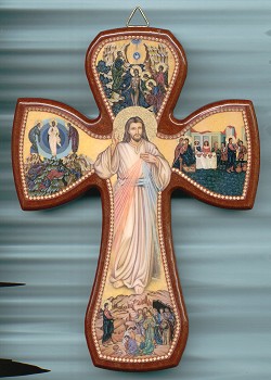 Mysteries Of Light Cross - Wooden, 6 In.