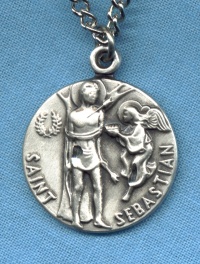St. Sebastian 15/16 in. Sterling Medal