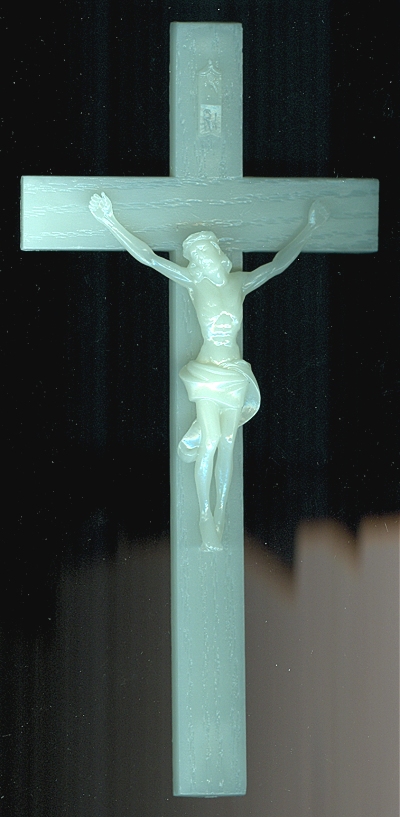 Luminous (glow in the dark) Plastic Crucifix, 12", # 10830