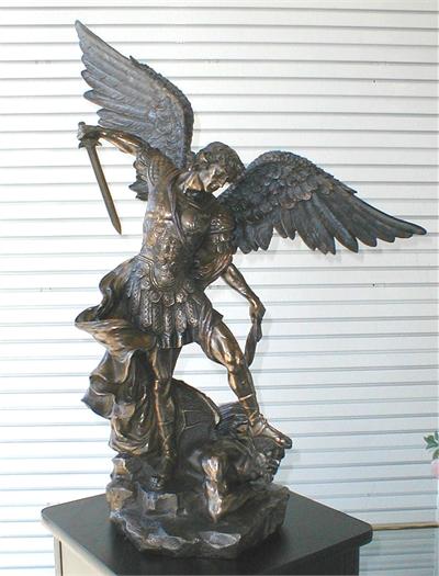 st michael resin statue
