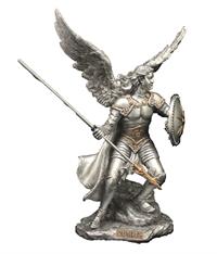 Archangel Raphael, Pewter Finished Resin, 13.5", 16940