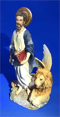 8.5" St. Mark Statue, Full Color Veronese Resin, # 17764