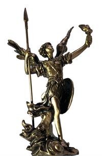 4.5" Archangel Uriel Statue, Bronzed Resin, 2-Count Value Pack, # 2863