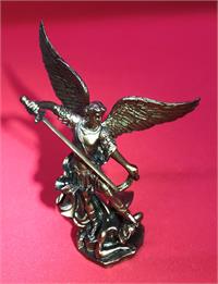 4" Cold Cast Bronzed Resin St. Michael w/ Devil Statue, 2-Count Value Pack, # 2864