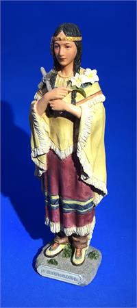 8" St. Kateri Tekakwitha Statue, Hand Painted Color, # 45429
