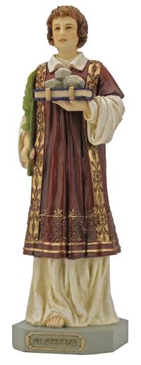 9" St. Stephen Statue, Fully Hand Pained, # 49451
