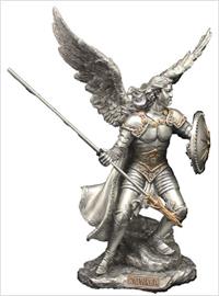 Archangel Raphael, Pewter Finish Resin, 9", 54244