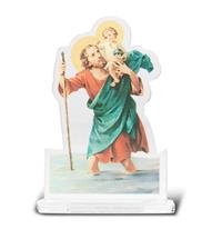 St. Christopher Standing Lucite Figurine, 2-7/8", # 55428-sale