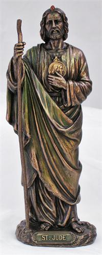 8" Cold Cast Bronzed Resin St. Jude, # 63689