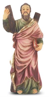 4" Full Color Resin Statue, St. Andrew, # 65376