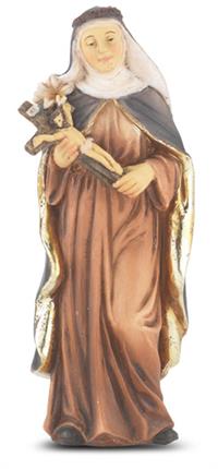 4" Full Color Resin Statue, St. Catherine of Siena, # 65378
