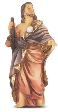 4" Full Color Resin Statue, St. James the Greater, # 65382