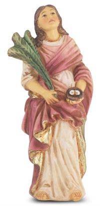 4" Full Color Resin Statue, St. Lucy, # 65384