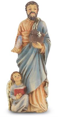 4" Full Color Resin Statue, St. matthew, # 65392