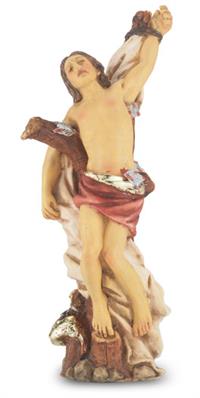 4" Full Color Resin Statue, St. Sebastian, # 65400