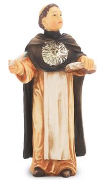 4" Full Color Resin Statue, St. Thomas Aquinas, # 65401