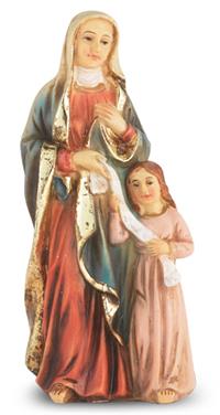 4" Full Color Resin Statue, St. Anne, # 65402