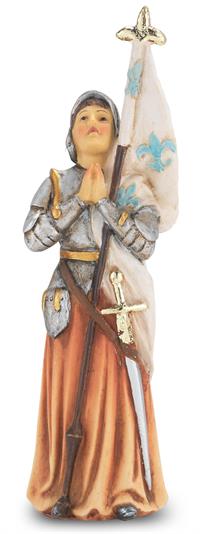 4" Full Color Resin Statue, St. Joan of Arc, # 65407