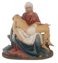 Pieta Statue in Hand Painted Resin, 6-1/4", 68041