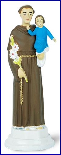 6" St. Anthony Statue, Colored Plastic, # 89931