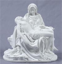 Pieta Statue in White Resin, 6.25", 92064