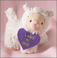 4" Plush Lamb, "Lamb of God", # 92252