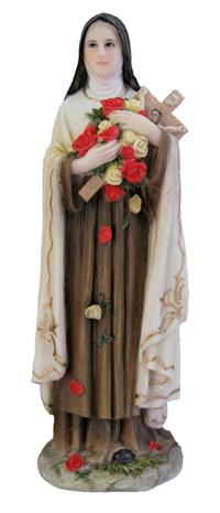 8" St. Therese Lisieux Statue, Hand Painted, # 92755