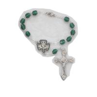Auto Rosary, Silver Oxide Crucifix and Center, Irish, # 94939