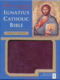 Ignatius Bible Compact Edition, Burgundy Leather, Zipper, # 97220