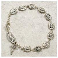 7-1/2" All Metal Our Lady of Guadalupe Bracelet, # 97664