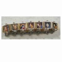 Marian Stretch Bracelet, 2-Tone Metal, # 98256