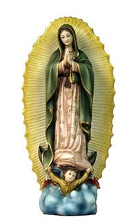 Guadalupe Hand Painted Resin Statue 9", 98713