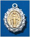 14kt Gold over Sterling Silver Miraculous Medal in a Sterling Silver Edge, #104435, 9/16