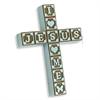 Baby Block Wall Cross in Blue, 8.5