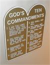 Ten Commandments Plaque, Cast Aluminum 10
