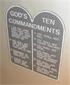 Ten Commandments Plaque, Cast Aluminum 10