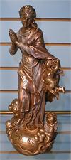 Assumption Bronzed Resin Statue 11.5
