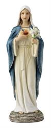 Immaculate Heart of Mary, Hand Painted Resin, 10