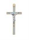Baby Boy Blue Epoxy Crucifix, # 41005.