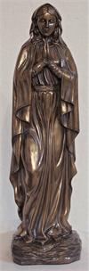 Adoring Virgin, lightly hand-painted cold cast bronze, 19