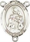 St. Angela Merici Rosary Center, Sterling Silver, 3/4