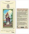 St. Agatha Pewter Medal with Laminated Prayer Card, # 67369