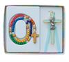 Baby Boy Cross and Rosary Set, #90852