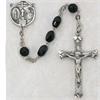 Cocoa Bead Rosary, Pewter Crucifix & Center, # 7991